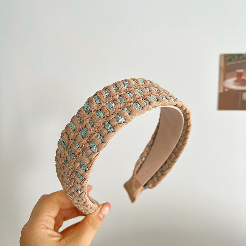 Wholesale Straw Braided Wide Brim Headband